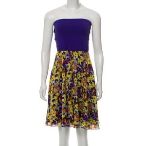 Alice & Olivia floral strapless dress